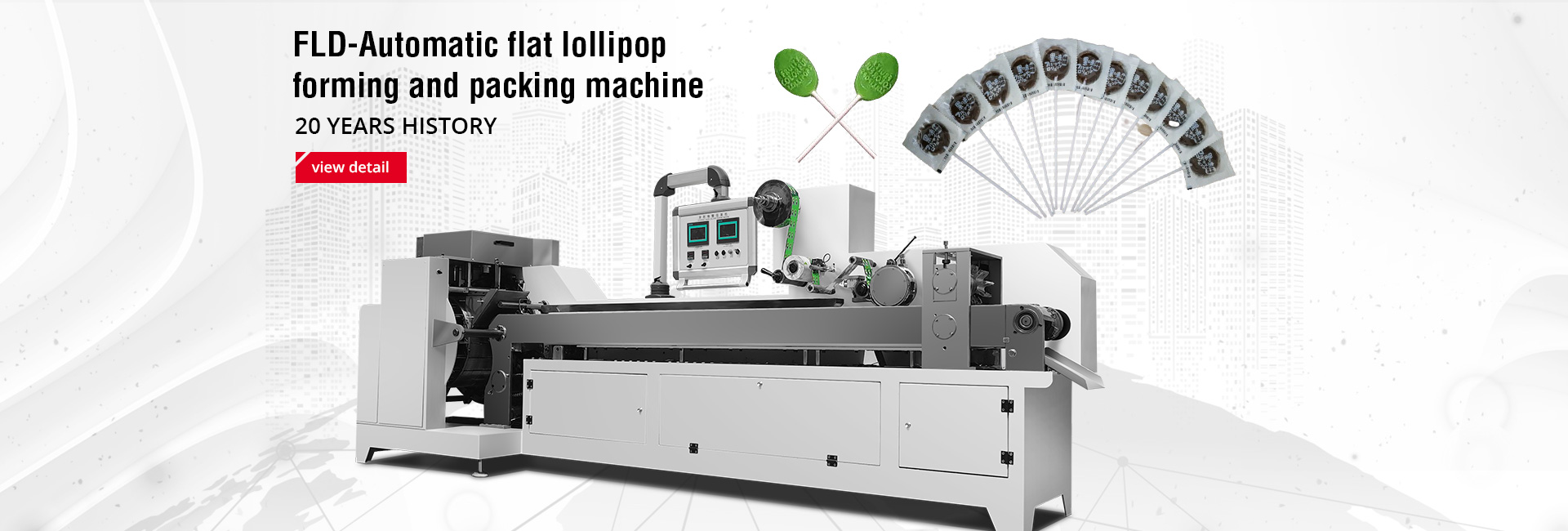 FLD-360 HORIZONTAL FLAT LOLLIPOP FORMING AND PACKING MACHINE